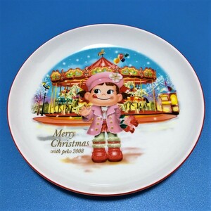 [bbh]/ 未使用品 /『不二家 ペコちゃん クリスマスプレート 2008 / Merry Christmas with Peko & Poko 2008』/ ペコ＆ポコ