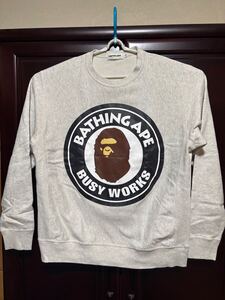 A BATHING APE サークルロゴ　スウェット　Lサイズ グレー