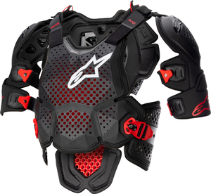 XLサイズ/2XLサイズ ALPINESTARS アルパインスターズ A-10 V2 フル チェストプロテクター 胸部 アンスラサイト/黒/赤