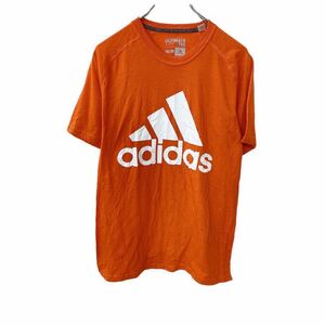 adidas 半袖プリントTシャツ Mサイズ アディダス スポーツブランド オレンジ 古着卸 アメリカ仕入 t2206-3978