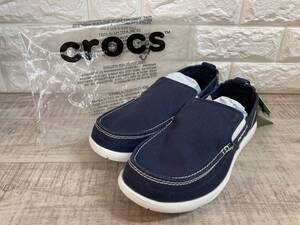 ☆未使用品　crocs クロックス　walu men ローファー ワルー　navy/white 29.0cm US M11