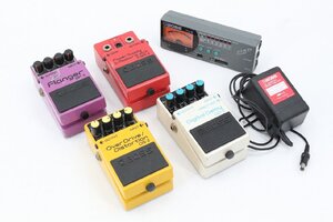 【ト長】 BOSS ボス エフェクター 4種 セット / OS-2 / DD-3 / BF-2 / FSM-5 TU-8、ACアダプター1個付属 ギター 歪み ディレイ IC781IOC26