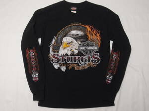 ◆古着卸USA■HARLEY DAVIDSON☆長袖Tシャツ★★★S　 STURGIS　アメリカ直輸入　SALE お見逃しなく!