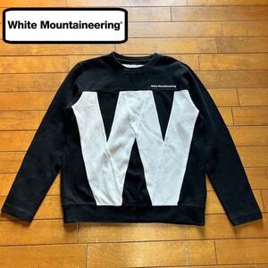 ☆【 White Mountaineering 】☆日本製コットン切り替えスエットクルー★サイズ０