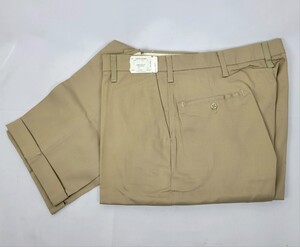 新品デッドストック 70s USA製 WRANGLER ワークパンツ チノパンツ W38 ベージュ SCOVILL 70年代 アメリカ製 ラングラー ビンテージ