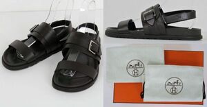 HERMES エルメス TADAO SANDAL タダオ レザー ストラップ サンダル 42 b7614