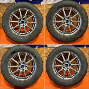 17インチ 冬タイヤ 225/65R17 ブリジストン ブリザック 19年製 ＆ 中古 美品 17インチ 7J +38 5穴114.3 RAV4 ハリアー レクサス NX 等に