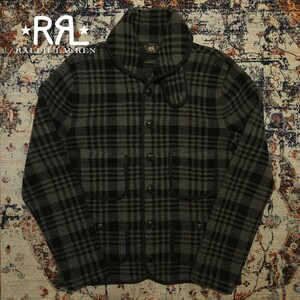 【逸品】 RRL Mackinaw Plaid Wool Jacket 【M】 マッキーノ プラッド ウール ジャケット 2012年傑作品 シンチバック 黒 肉厚 Ralph Lauren