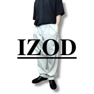 CP1-199★大きいサイズ★USA直輸入★正規品★【IZOD アイゾッド】ゴム付 2タックパンツ スラックス チノパン【W36 92センチ】オフホワイト