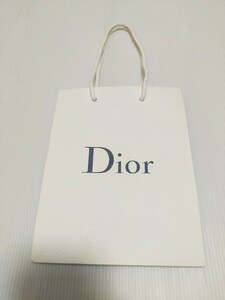 Christian Dior ミニ 紙 手提げ ショップ 袋 クリスチャンディオール ディオール サブ バッグ 携帯 ショッパー 白 ギフト プレゼント 手芸