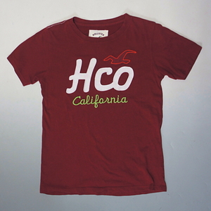 【HOLLISTER】BIGシーガル HCOロゴ ヴィンテージTシャツ ボルドー Mサイズ オールドアバクロ【ホリスター】