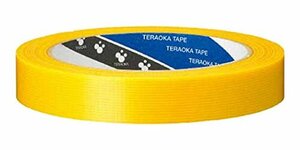 TERAOKA(寺岡) P-カットテープ NO.4142 黄 18mmX25M 4142Y18X25 [養生テープ・マスキングテープ]