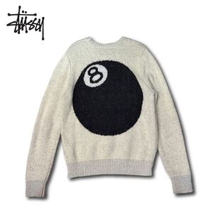 【レア】Stussy 8ball Mohair Sweater M ステューシー モヘア混 ニット セーター アイボリー 20aw 