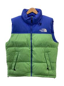 THE NORTH FACE◆NUPTSE VEST_ヌプシベスト/XL/ナイロン/GRN