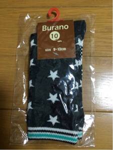 新品未使用　Burano 星柄靴下 9～13cm