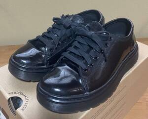 Dr.Martens ドクターマーチン SPIN / BLACK NOIR / PATENT LAMPER / UK5 US7 / 黒 / スニーカー