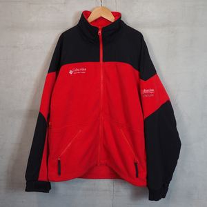 USED 90S COLUMBIA HIGHLOFT TITANIUM FLEECE ”RED” Mサイズ ハイロフトフリース コロンビア C44A1