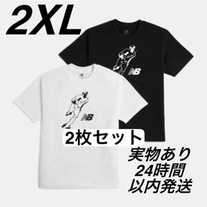 大谷翔平 New Balance Signature Logo Tee 白黒　2XL