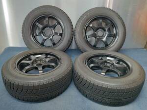 ★9分山★19年製★ ブリヂストン VRX 215/60R16　社外ホイール★再塗装品★ 16×7J +43 5H-114.3 スタッドレス クラウン・マークX等　G885