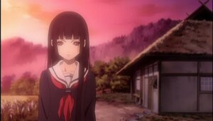 ★地獄少女 / 2期第25話 直筆アニメ素材 原画＋動画その他セット / 佇む閻魔あい / Hell Girl / 08