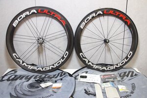 11/12sフリー換装! ○Campagnolo カンパニョーロ BORA ULTRA RIM シマノ 11/12s対応 チューブラー ブライトラベル カーボンホイールセット