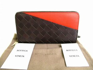 【未使用】 ボッテガヴェネタ BOTTEGA VENETA イントレチャート ジップアラウンドウォレット ラウンドファスナー 長財布 メンズ レディース