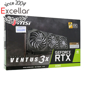 【中古】MSI製グラボ GeForce RTX 3080 VENTUS 3X 10G OC PCIExp 10GB 元箱あり [管理:1050023512]