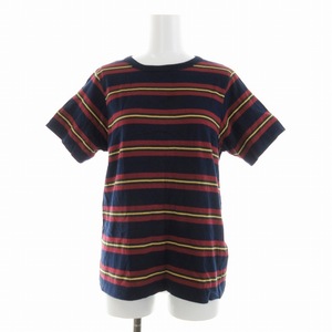 ビームスボーイ BEAMS BOY Tシャツ 半袖 クルーネック マルチボーダー ONESIZE 紺 ネイビー 13-04-0553-654 /DD レディース