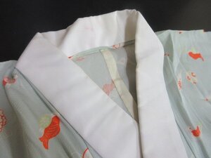 1円 良品 正絹 長襦袢 縮緬 式典 和装 和服 正月 アンティーク 宝尽くし 玩具 袷 身丈141cm 裄63cm【夢職】★★★