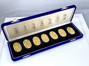 七福神 純金・小判セット 松坂屋 K24製 日本ホールマーク刻印 6g × 7枚 42g 化粧箱付き[03-5045