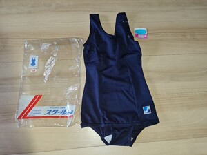 未使用品 昭和レトロ スクール水着 女児 女子 120cm 紺