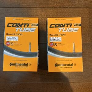 ２本セット コンチネンタル Continental チューブ Race 28 700×20-25C 仏式 42mm 23C 25C 700C　新品未使用