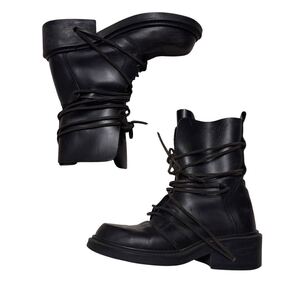 Rare 00s Japanese label DIRK BIKKEMBERGS string wrapping boots raf simons yohji yamamoto comme des garcons ann demeulemeester lgb