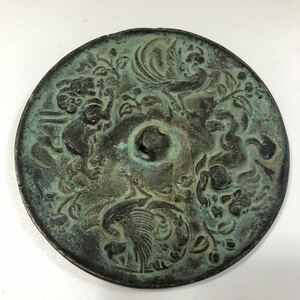 中国古玩 青銅古鏡 銅鏡　縁起物　青銅器　神獣