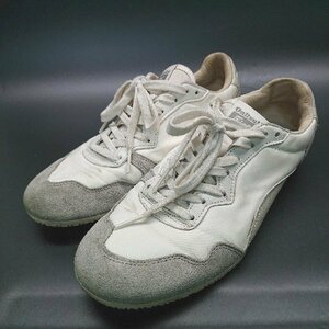 ◇ Onitsuka Tiger スエード ナイロン ロゴワンポイント カジュアル スニーカー サイズ24.0 アイボリー レディース E