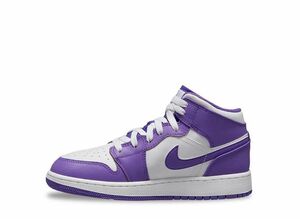 Nike GS Air Jordan 1 Mid "White Purple" 24cm DQ8423-511