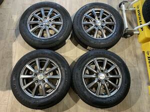 【2302045】新品タイヤ 15インチ 6J +45 PCD114.3 5H + MINERVA 209 195/65R15 2022年 4本 ノア ヴォクシー エスクァイア セレナ 等