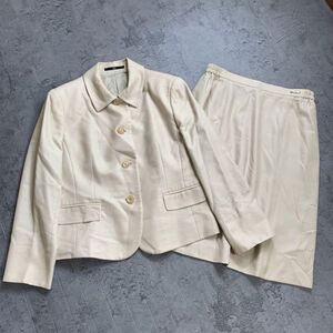 【DAKS】ダックス(F) カシミヤ シルク ウール 総裏 ステンカラー セットアップ ステンカラー ジャケット スカート 上17ABR 下76-101