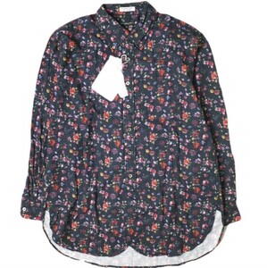 新品 Engineered Garments エンジニアードガーメンツ 22AW 19 Century BD Shirt - Floral Printed Flannel ボタンダウンシャツ S Navy 19th