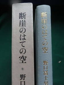 サイン本　野口冨士男 断崖のはての空 ＜エッセイ集＞ 昭和57年 河出書房新社 　初版・帯付