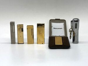 1円～ ライター5個まとめて ジバンシー/ローレル/モニック/マルマン/ブロニカ/ZIPPO 携帯灰皿付き