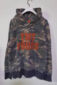 TMT YOURS BIG3 Hoodie size S スウェット パーカー 迷彩柄 日本製