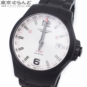 101740569 1円 ロンジン LONGINES コンクエスト V.H.P. GMT L3.728.2.76.6 ホワイト SS 保証書付き 腕時計 メンズ QZ 不動 ジャンク品