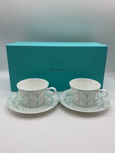 TIFFANY&Co.◆カップ&ソーサー/2点セット/WHT