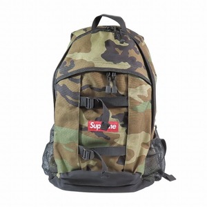 14SS シュプリーム SUPREME Logo Backpack コーデュラ CORDURA カモフラ 迷彩柄 バックパック デイパック カーキ/5 メンズ レディース