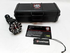 1000円スタート 腕時計 LUMINOX ルミノックス 03001G2q クォーツ QZ 100M ブラック文字盤 レディース デイト ジャンク品 箱付 10 D①714