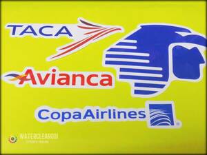 ◇◆30060-HS◆◇[STICKER＊AIRLINE]《SET4-中南米》 アビアンカ航空*アエロメヒコ航空*コパ航空*TACA航空