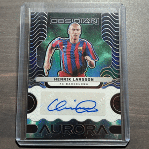 Henrik Larsson - FC Barcelona Aurora Auto /199 2023-24 Panini Obsidian Soccer Autograph 直筆サイン