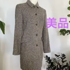 ANN　TAYLOR　ブラウン系 ウールコート ボタン付き