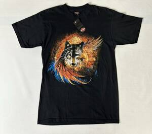 00s デッドストック USA製 正規品 HARLEY-DAVIDSON ハーレーダビッドソン 狼 鷲 オオカミ イーグル 両面プリント Tシャツ ヴィンテージ M